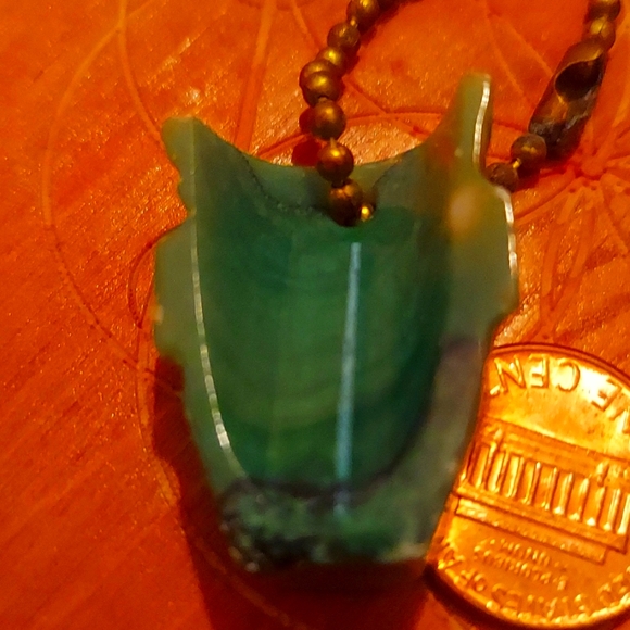 Vintage mayan / Aztec jaguar king mask key pendant on key chain. - Picture 2 of 2